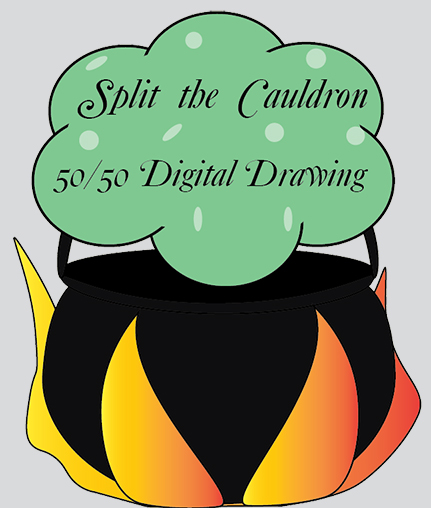 Split the Cauldron 50/50 Digital Drawing